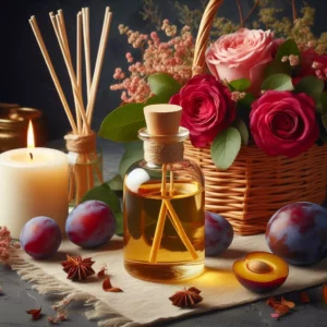 Ulei parfumat Plum, Rose & Patchouli, parfum lumanari, aromaterapie, sapun sau produse cosmetice
