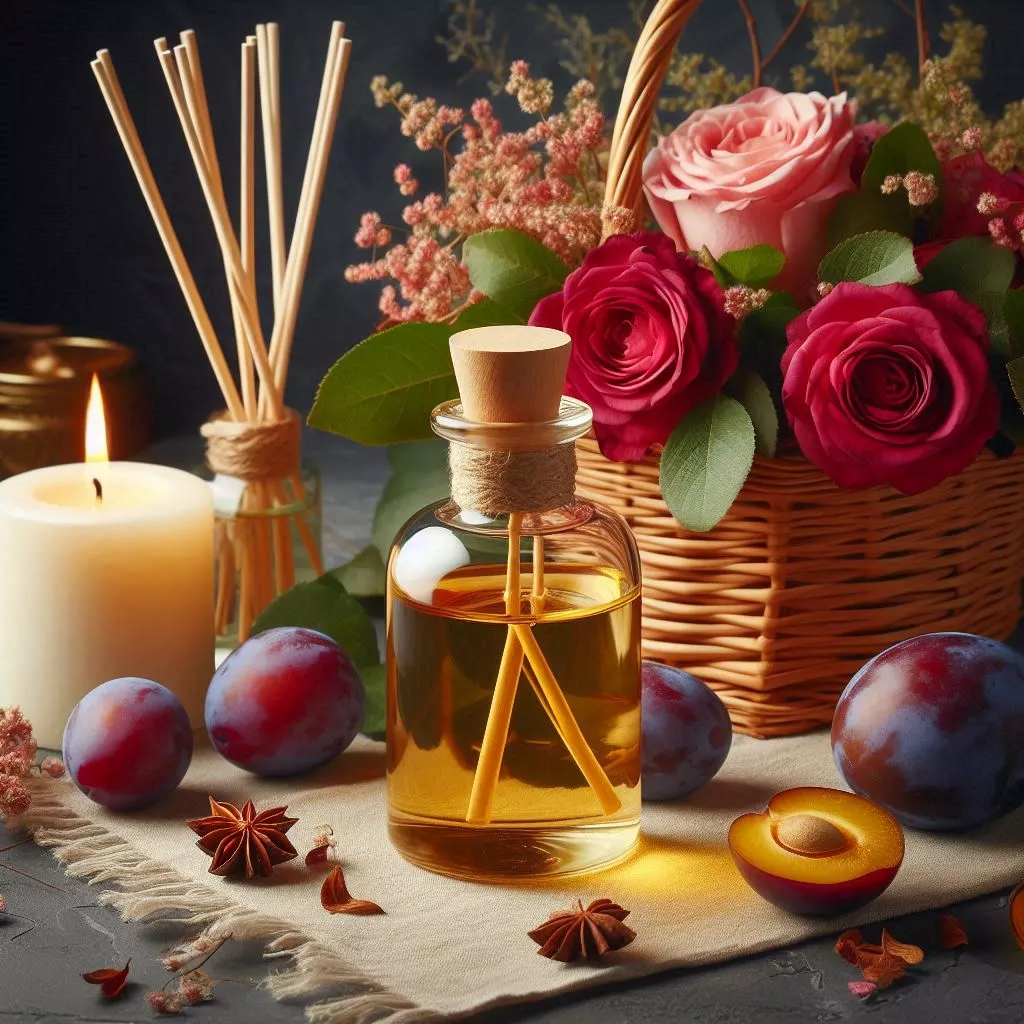 Ulei parfumat Plum, Rose & Patchouli, parfum lumanari, aromaterapie, sapun sau produse cosmetice
