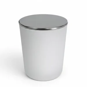 recipient din sticla, alb mat, 200ml