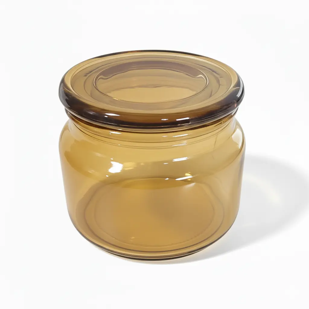 recipient din sticla, alb mat, 200ml