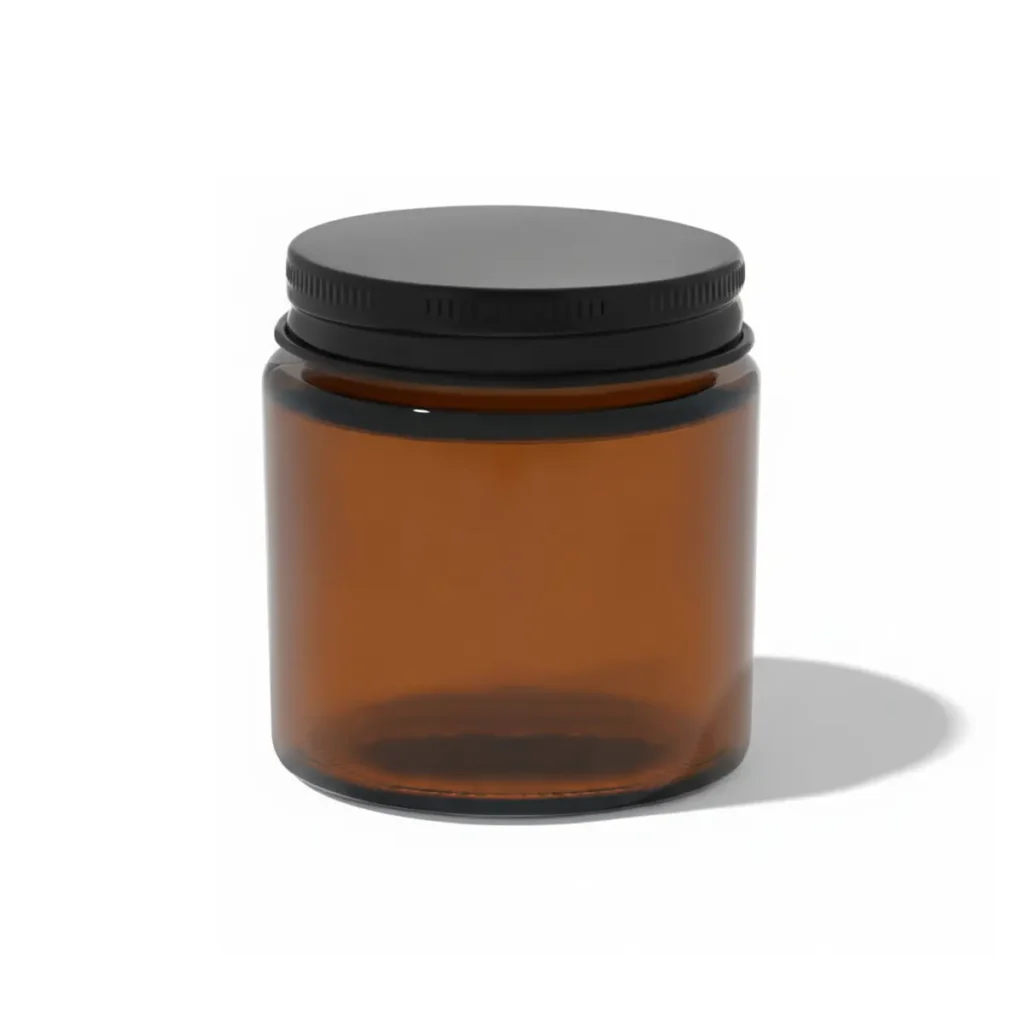 recipient din sticla, maro, 120ml