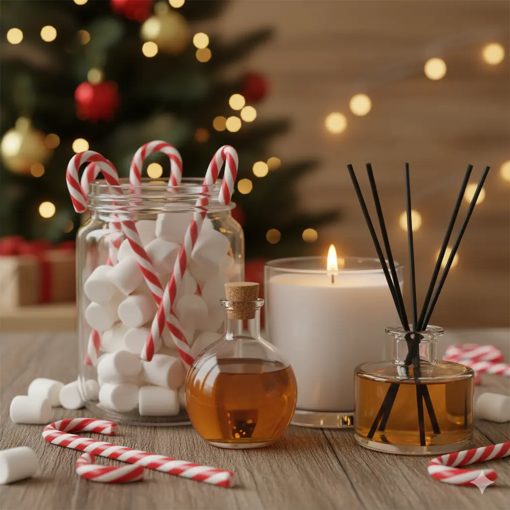 Ulei parfumat Candy Cane Marshmallow, parfum lumanari, aromaterapie, sapun sau produse cosmetice