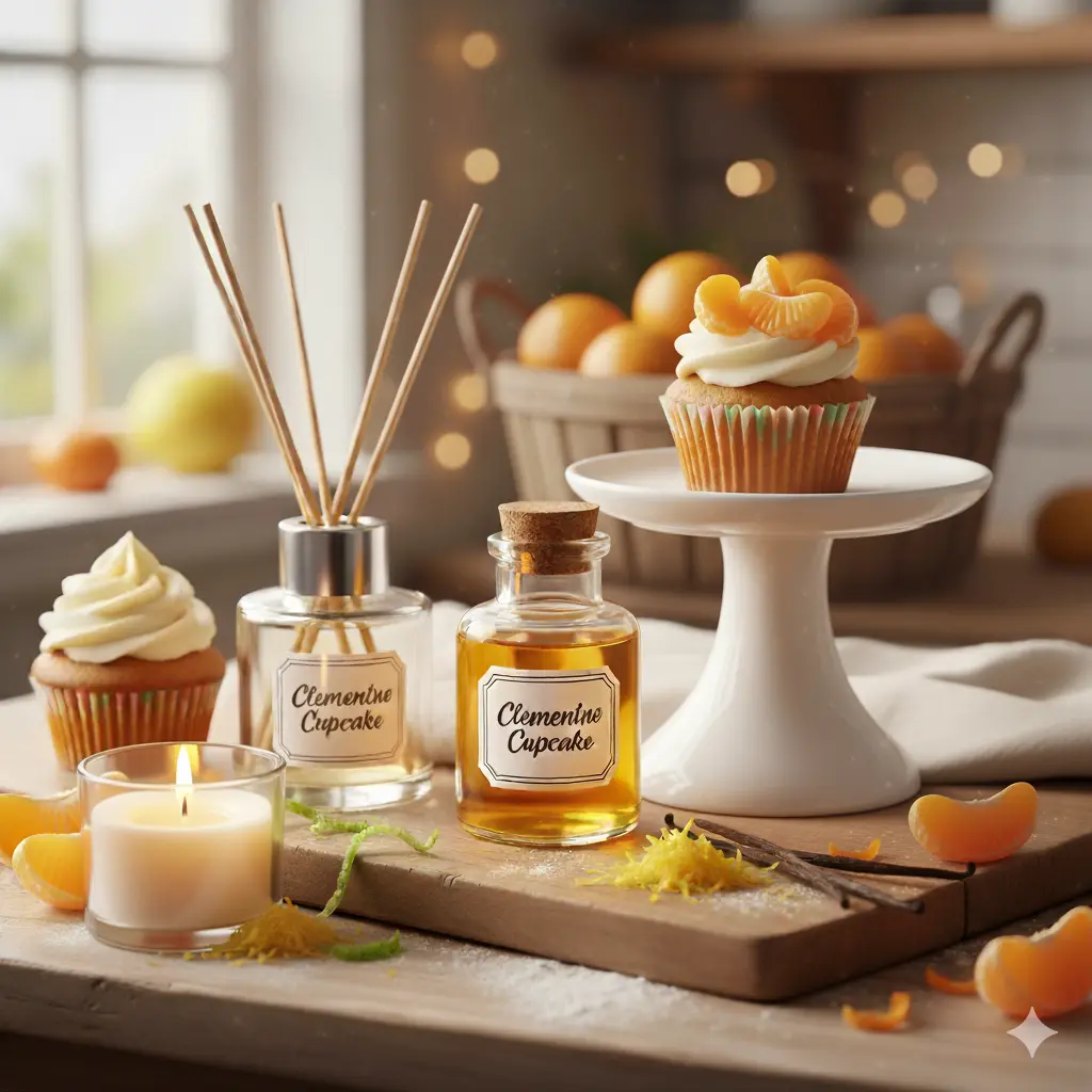 Ulei parfumat Clementine Cupcake, parfum lumanari, aromaterapie, sapun sau produse cosmetice