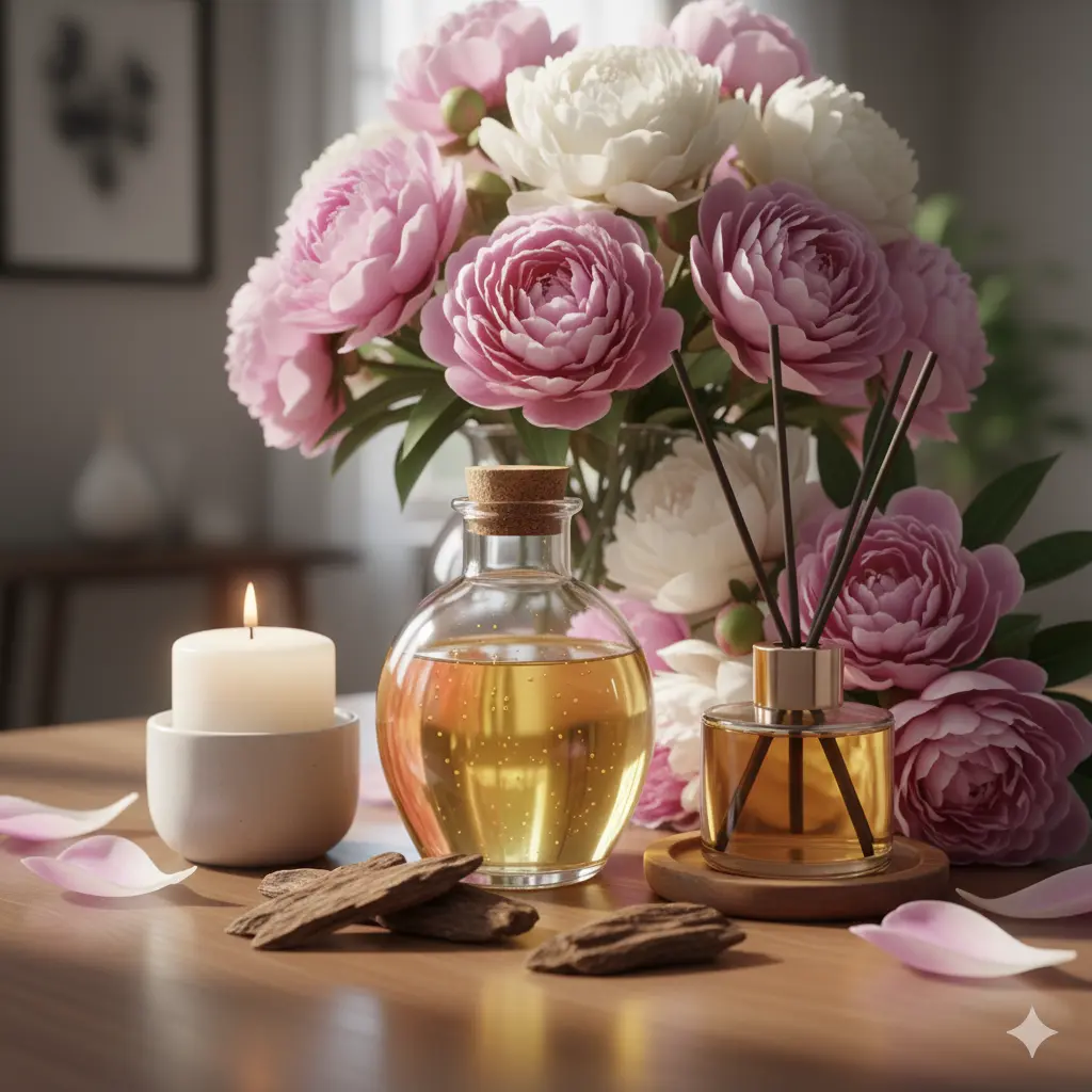 Ulei parfumat Velvet Peony & Oud V2, parfum lumanari, aromaterapie, sapun sau produse cosmetice