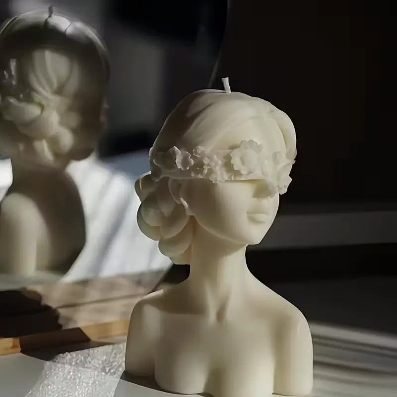 matrita din silicon pentru lumanari bust floral