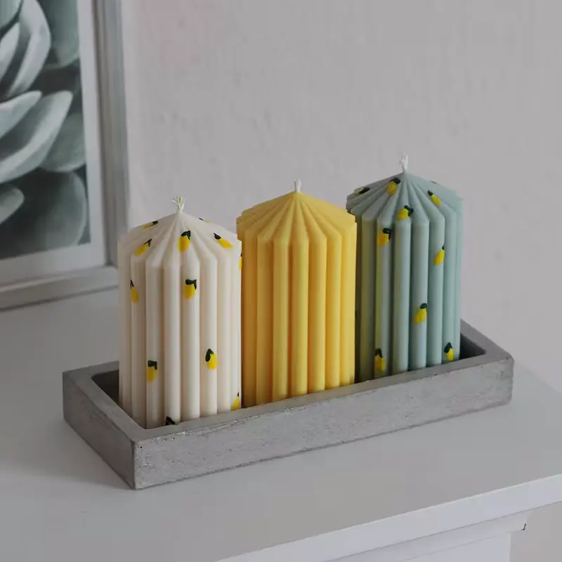 matrita din silicon pentru lumanari cilindru striatii