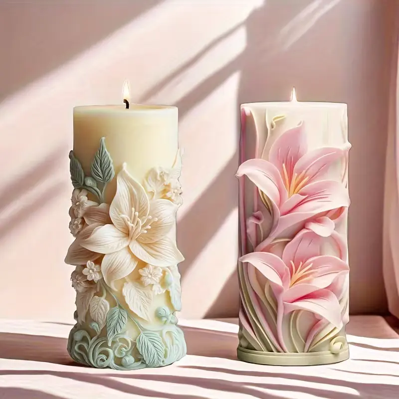 matrita din silicon pentru lumanari crini