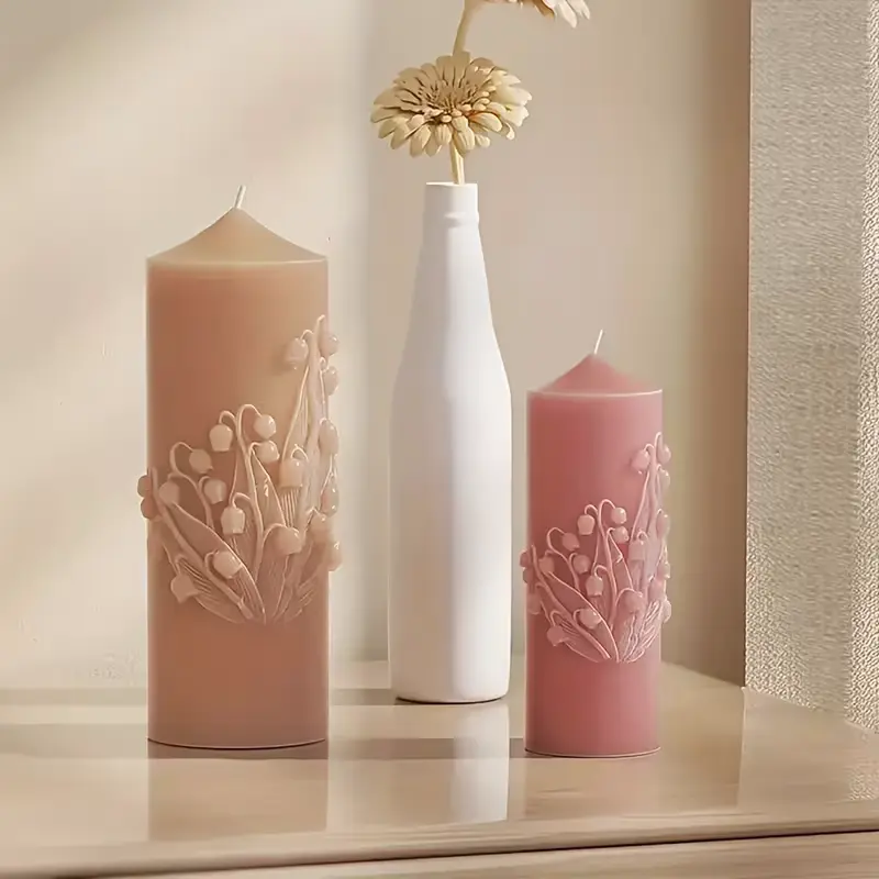 set 2 matrite din silicon pentru lumanari lacramioara