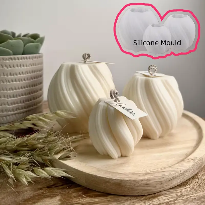 matrita din silicon pentru lumanari sfera spirala