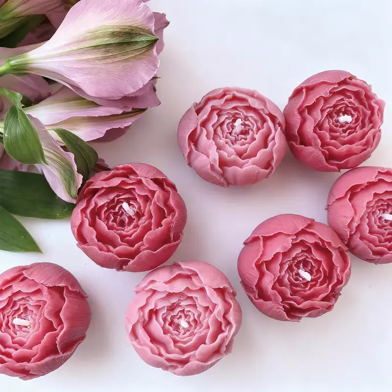 set 6 matrite din silicon pentru lumanari bujor