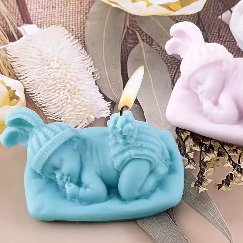 matrita din silicon pentru lumanari bebelus urechi