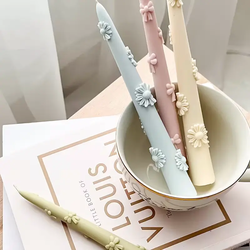 matrita din silicon pentru lumanari crizanteme stalp