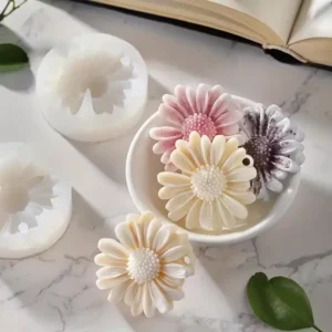 set 3 matrite din silicon pentru lumanari margareta