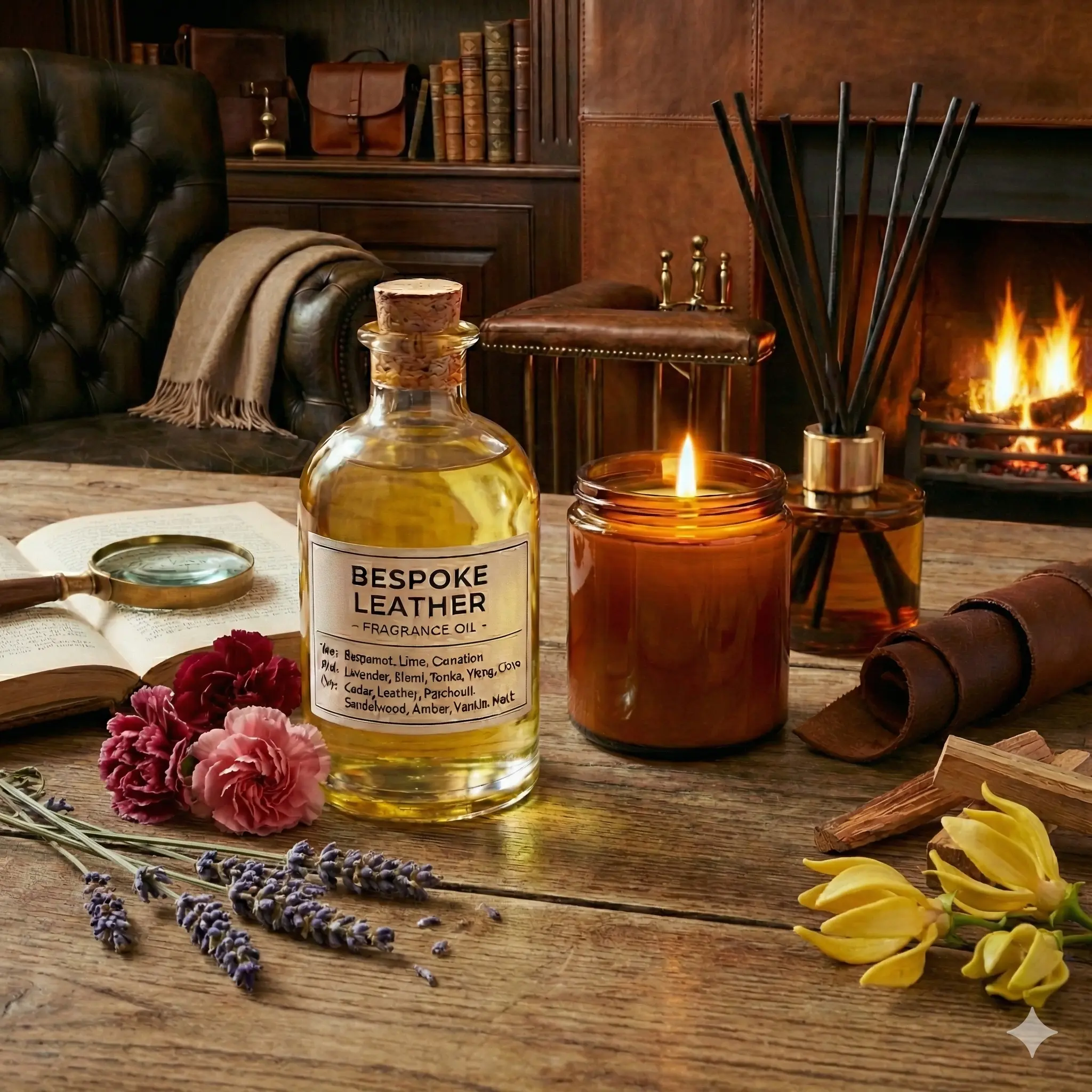 Ulei parfumat Bespoke Leather, parfum lumanari, aromaterapie, sapun sau produse cosmetice