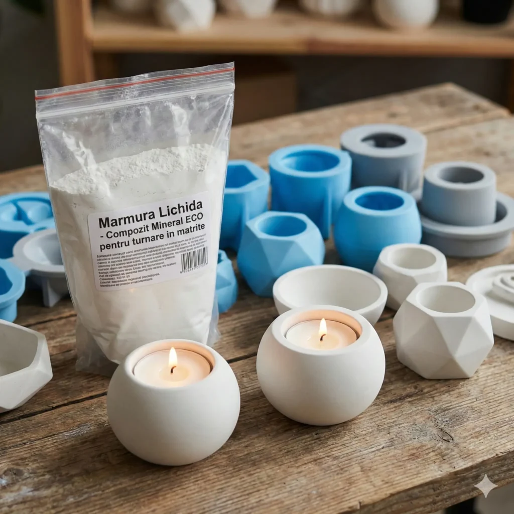 Marmura Lichida, Compozit Mineral ECO pentru turnare in matrite