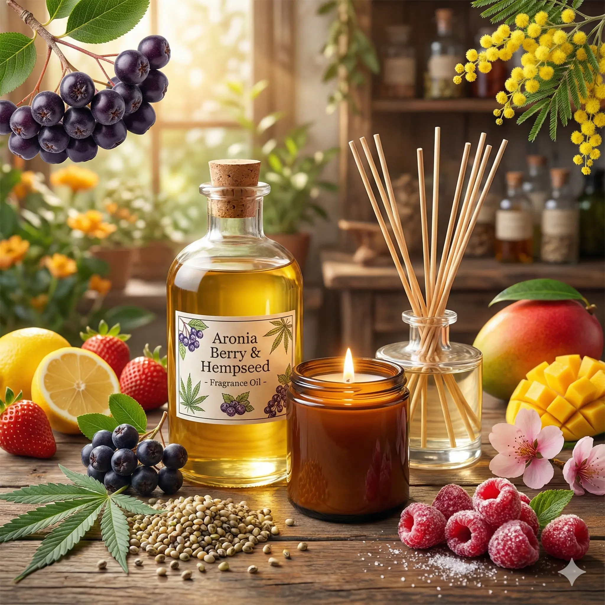 Ulei parfumat Aronia Berry & Hempseed, parfum lumanari, aromaterapie, sapun sau produse cosmetice