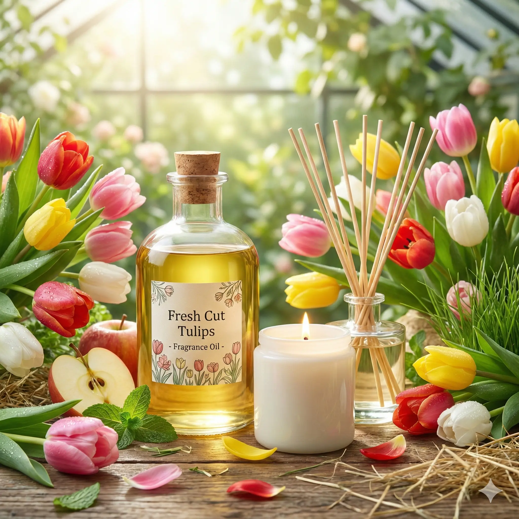 Ulei parfumat Fresh Cut Tulips, parfum lumanari, aromaterapie, sapun sau produse cosmetice