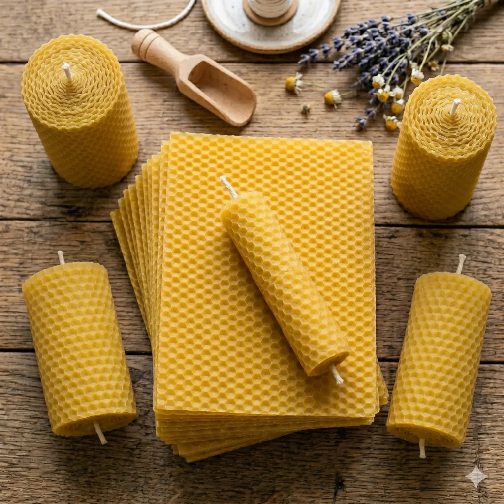 foi tip fagure din ceara naturala pura de albine galbena