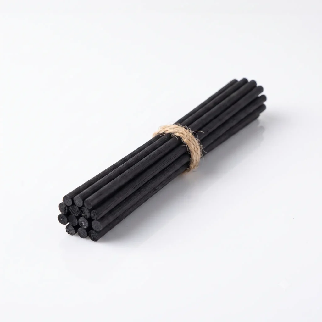 betisoare negre din fibra 6mm pentru difuzor de parfum, set 10buc