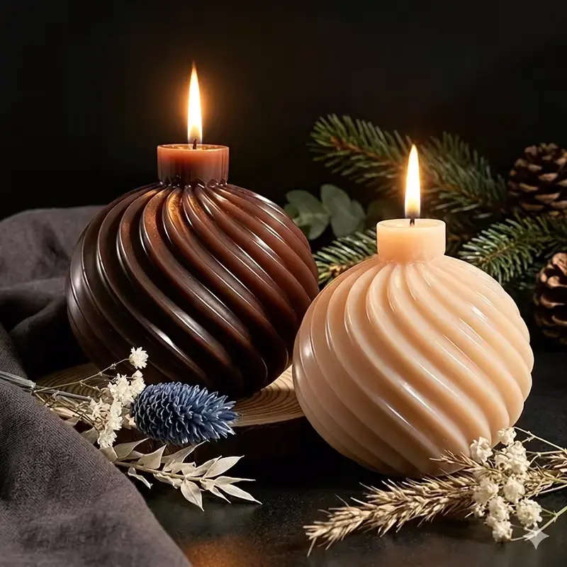 set 2 matrite pentru lumanari glob
