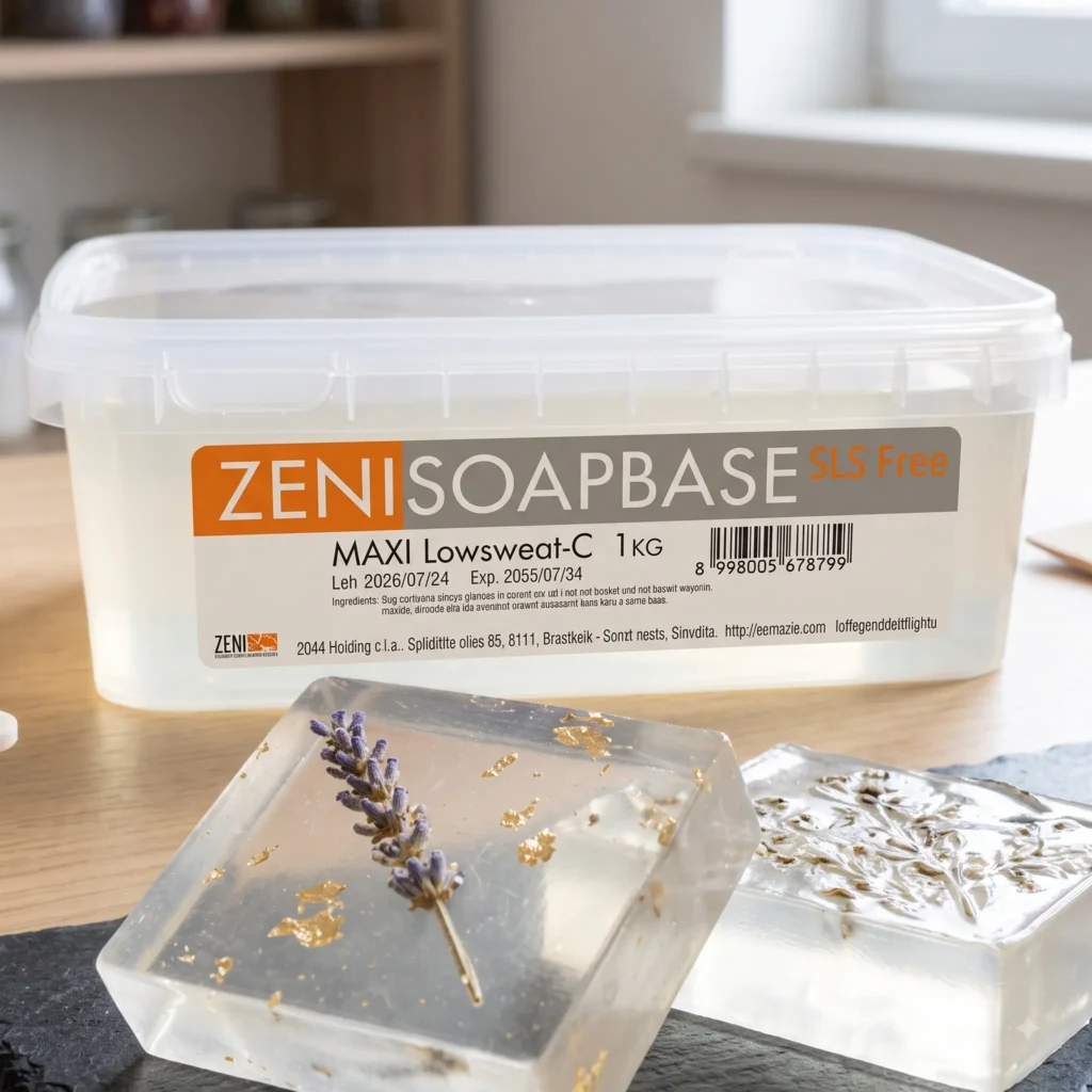 baza de sapun melt & pour transparenta zenisoap maxi lowsweat clear fara sls