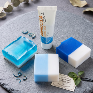 colorant transparent non bleeding pentru sapun handmade melt&pour, blue sky, 30g