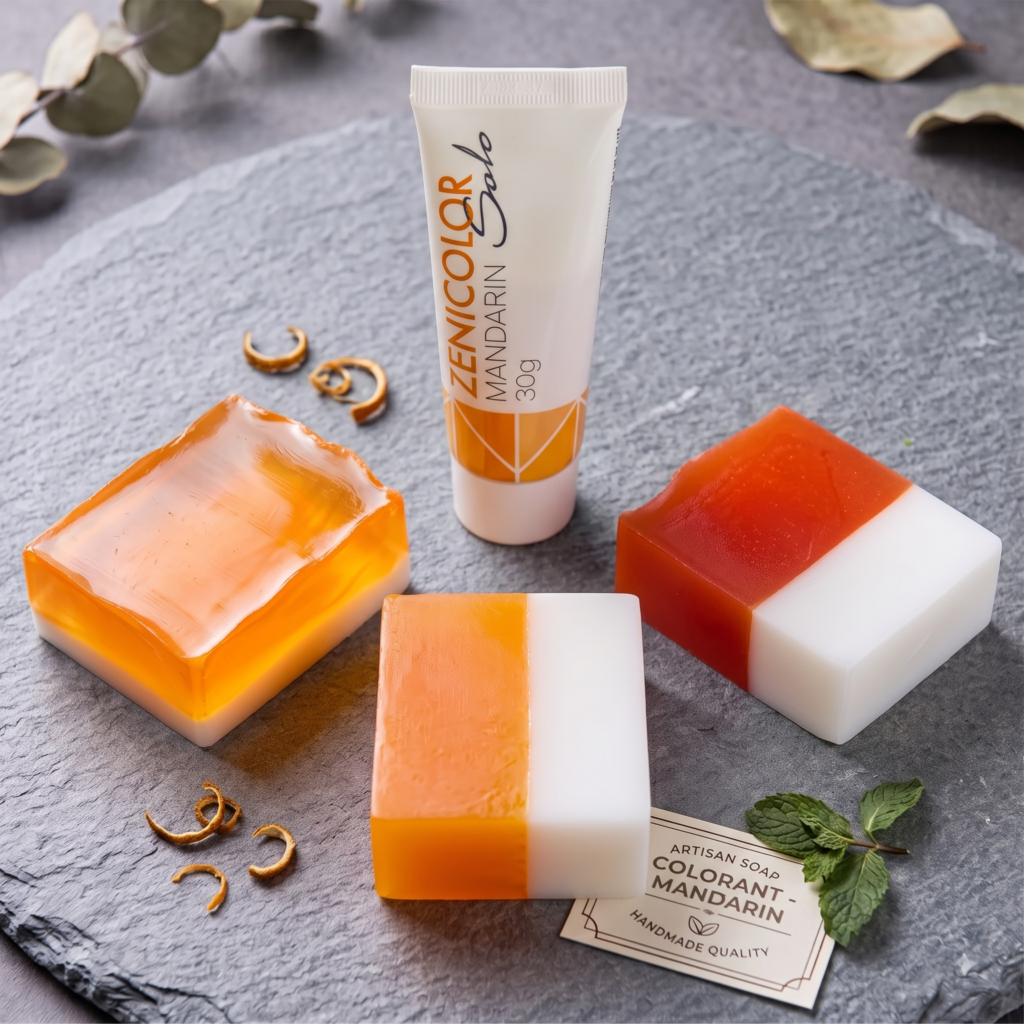 colorant transparent non bleeding pentru sapun handmade melt&pour, mandarin, 30g