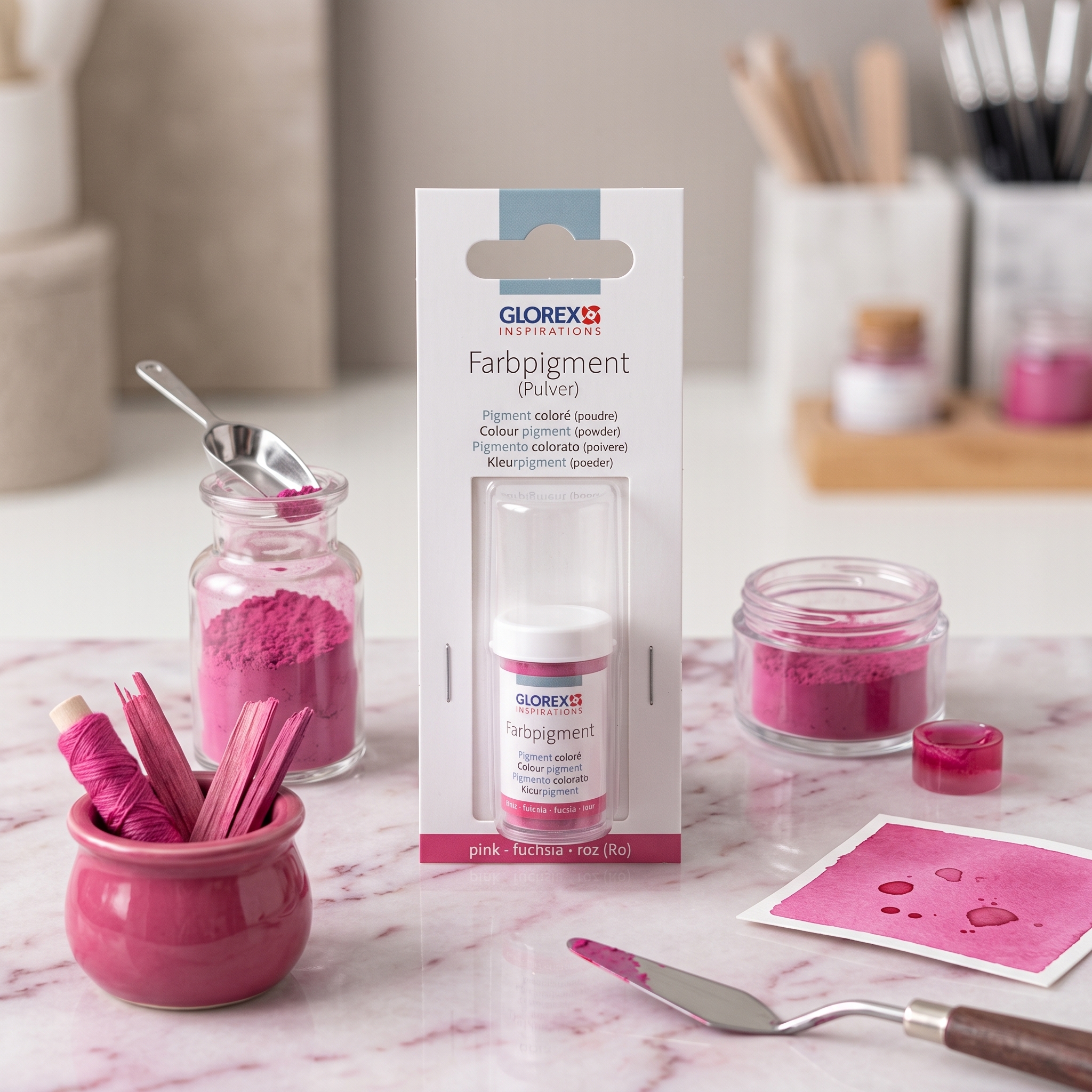 colorant pigment pudra pentru praf ceramic fuchsia, 14ml
