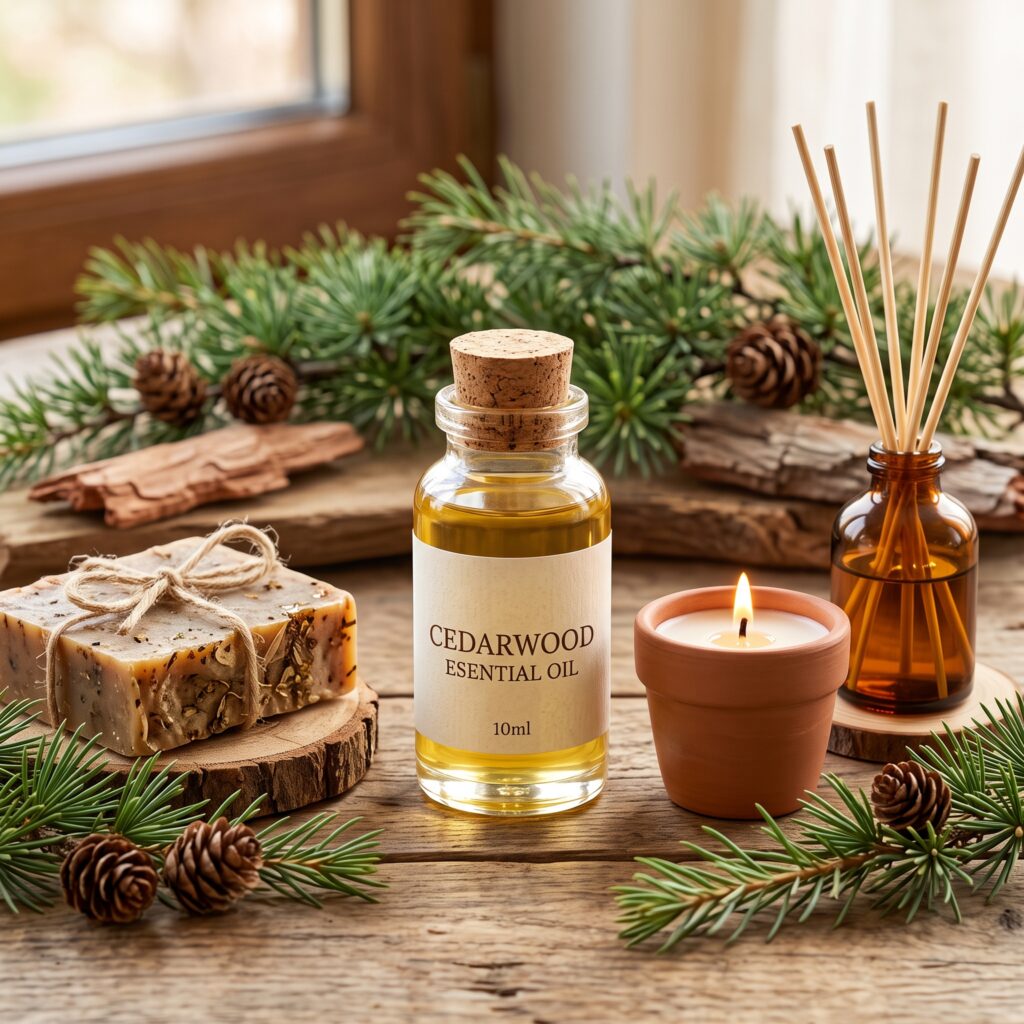 Ulei esențial natural Cedarwood - Cedrus atlanticus, parfum lumânări, aromaterapie, săpun sau produse cosmetice