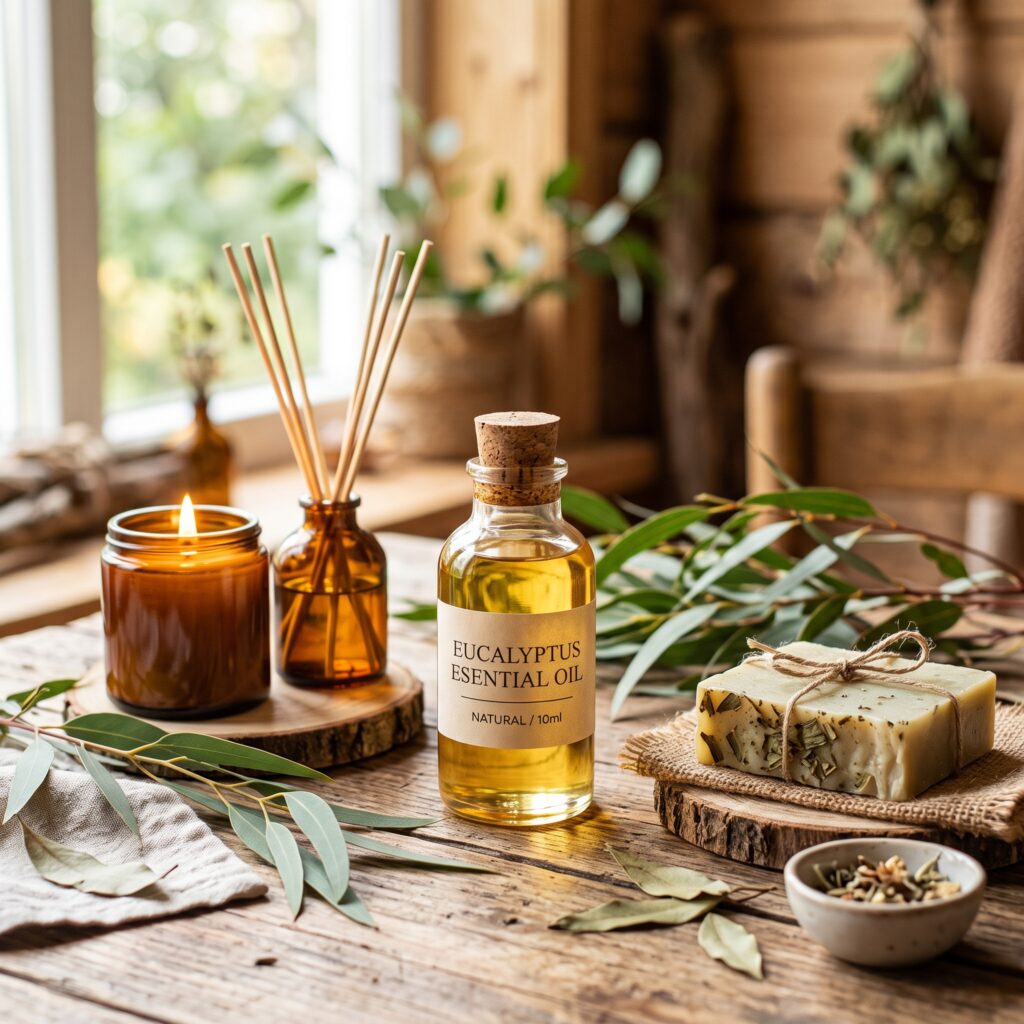 Ulei esențial natural Eukalyptus Citriodora, parfum lumânări, aromaterapie, săpun sau produse cosmetice