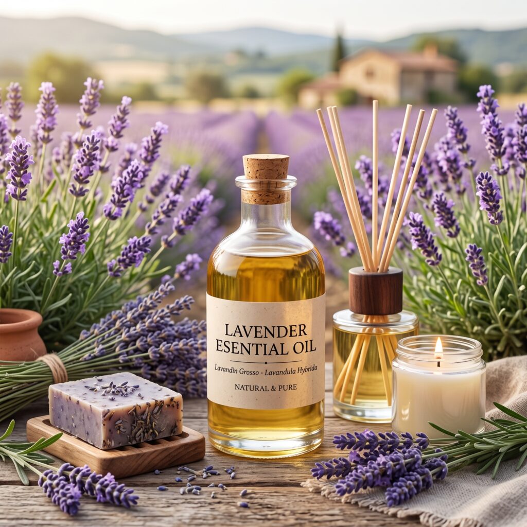 Ulei esențial natural Lavandin Grosso - Lavandula hybrida, parfum lumânări, aromaterapie, săpun sau produse cosmetice
