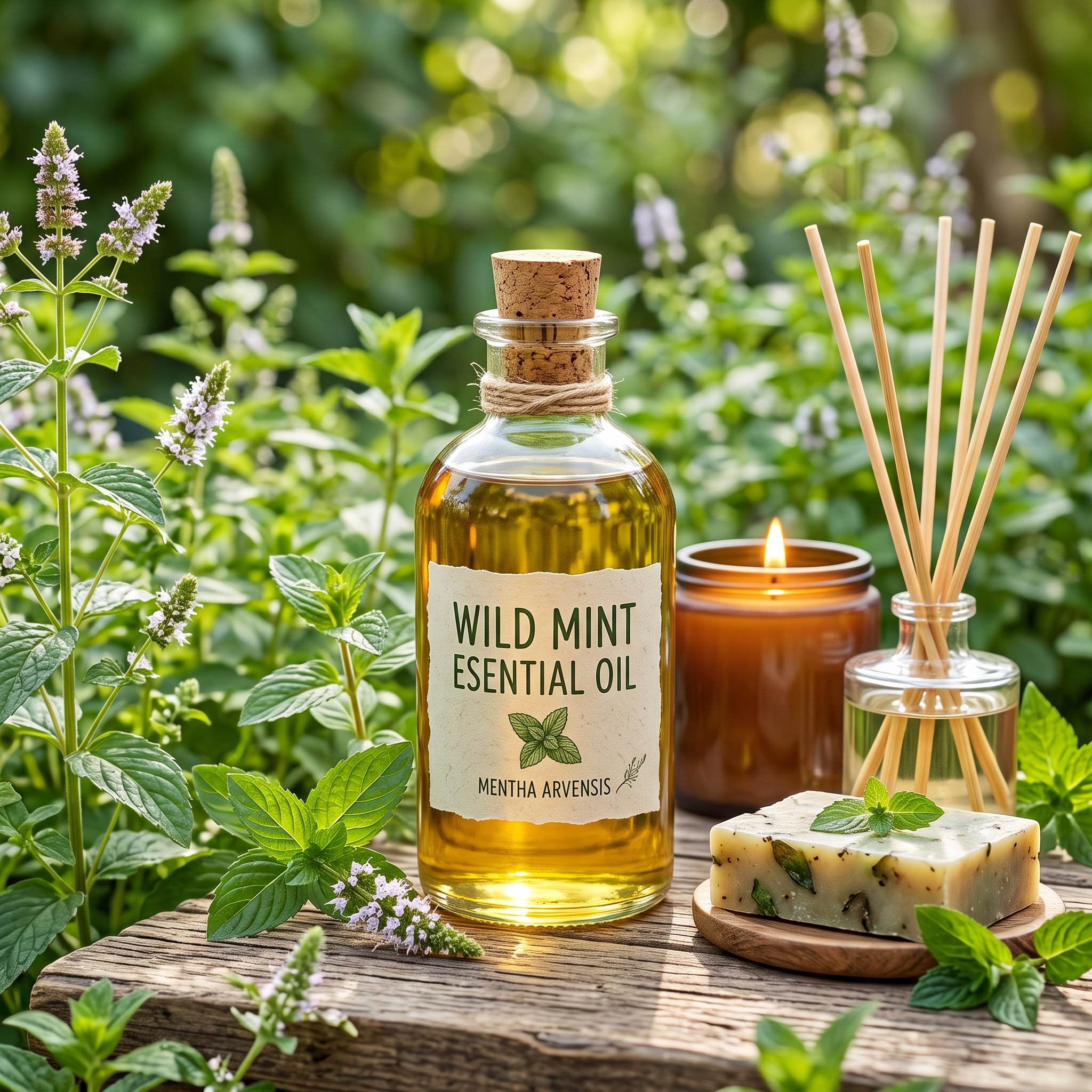 Ulei esențial natural Wild Mint - Mentha arvensis, parfum lumânări, aromaterapie, săpun sau produse cosmetice