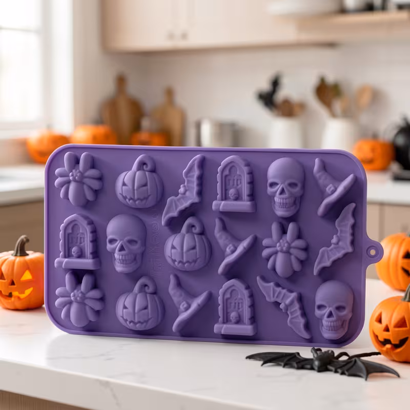 matrita din silicon pentru wax melts halloween mov