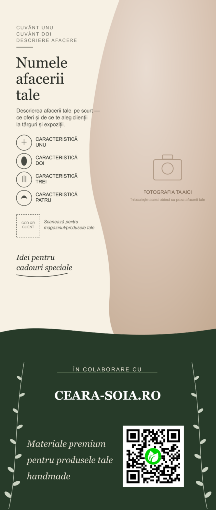 banner roll up personalizat, 80x200cm, v1